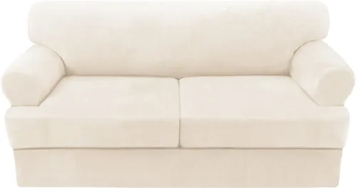 Miniatura 34 de H.VERSAILTEX Funda para sofá de 2 piezas, fundas para sillón con cojines en forma de T, funda para sofá de terciopelo grueso, protector de muebles
