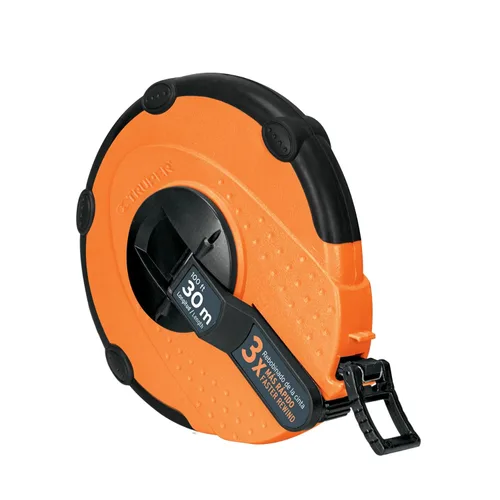 TRUPER TP30ME Reglas de cinta larga de fibra de vidrio, carcasa de plástico de 98 pies (98.4 ft)