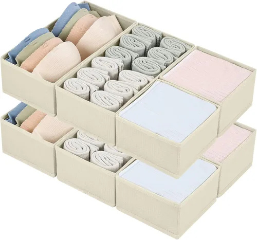 Miniatura 45 de DIMJ Organizadores de Cajones para Ropa, Juego de 4 Contenedores Organizadores para Cómoda, Organizadores de Armario de Tela y Almacenamiento