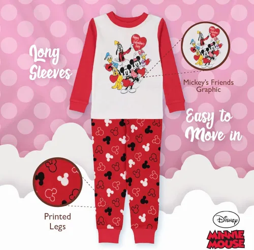 Miniatura 4 de Disney Boys' Mickey Mouse Monsters, Inc. The Nightmare Before Christmas 2-Piece Snug-fit Cotton Pajamas Set