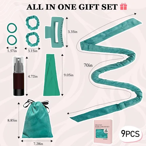 Miniatura 5 de ZILAMPU Diadema de varilla rizadora sin calor para mujeres y niñas, envoltorio de rizadores de cabello de terciopelo de 70 pulgadas para rizos