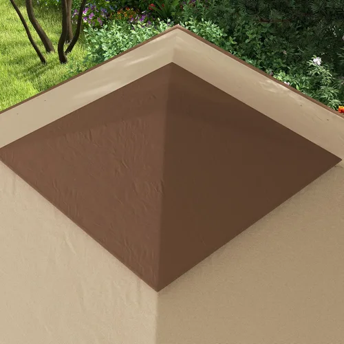 Miniatura 9 de Outsunny 11' x 11' Carpa desplegable de toldo, refugio para patio al aire libre con mosquitero con cremallera extraíble, carpa instantánea para Caqui