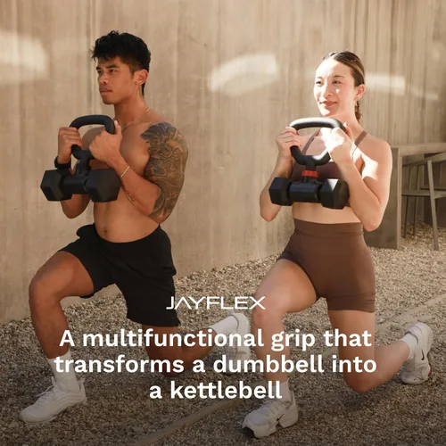 Miniatura 2 de Jayflex Hyperbell Convertidor de Mancuernas - Convierte mancuernas en conjunto de barra y pesas rusas para fitness en casa - Ajustable y hasta 200