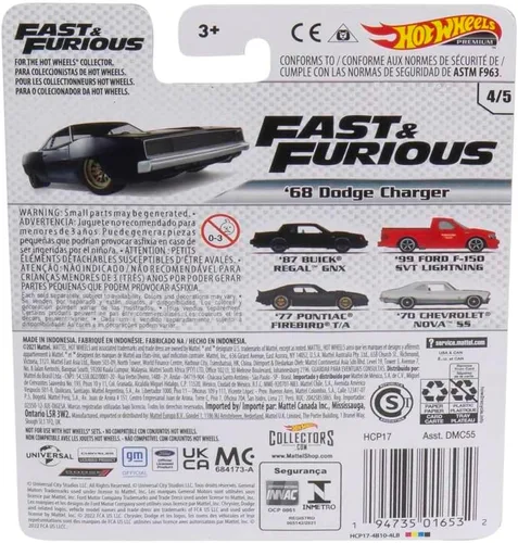 Miniatura 6 de Hot Wheels Colección de entretenimiento retro de vehículos a escala 1:64 de películas Blockbuster, TV y videojuegos, réplicas icónicas para jugar