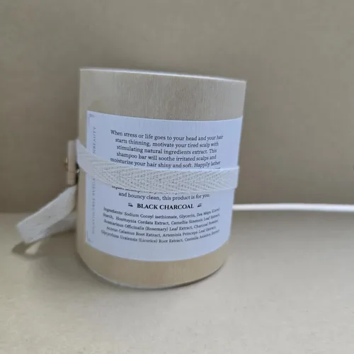 Miniatura 8 de Barra de champú Mochi de carbón negro todo en uno para cuero cabelludo graso, aceite de romero, té verde, champú para caspa y picazón en el cuero