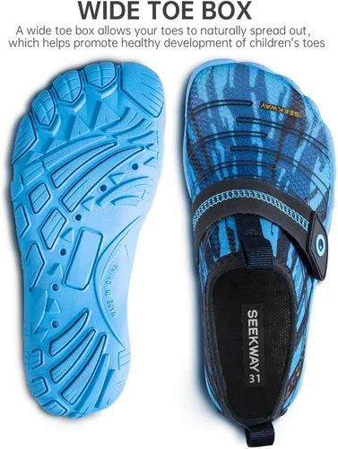Miniatura 3 de SEEKWAY Barefoot Water Shoes for Kids - Wide Toe Box and Quick-Dry Sand Shoes Toddler for Hiking Swim Beach Pool Kayak Sport Accessories, Camping
