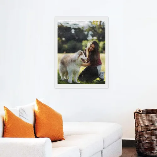 Miniatura 9 de Oznufi Kits de pintura de cuentas personalizadas para adultos, taladro completo, cuentas de fotos 5D personalizadas, imagen personalizada, regalos