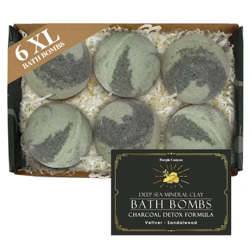 Miniatura 10 de Purple Canyon Bombas de baño de eucalipto para mujer Bomba de baño energizante de menta y eucalipto con aceites esenciales naturales Set