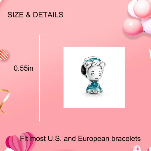 Miniatura 3 de Abalorios de plata de ley 925 con diseño de robot de ratón, para pulseras europeas originales, joyería de bricolaje, 3 piezasjuego