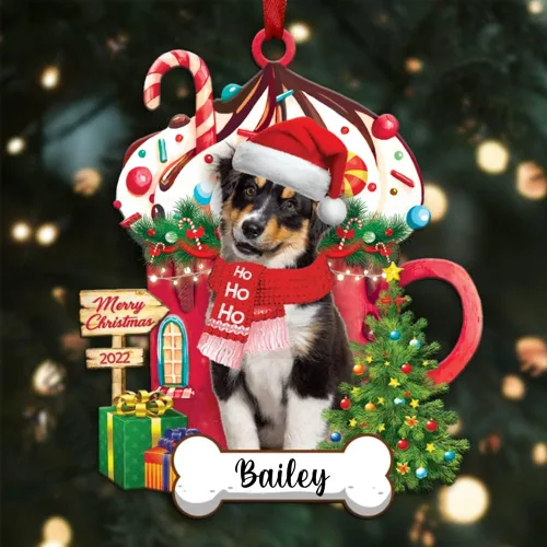 Miniatura 35 de Amantes de los perros de Navidad – Navidad de perros disponibles para muchos perros Shi Tzu – Adorno con forma personalizada, adorno de Navidad