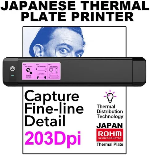 Miniatura 9 de OZER M08Pro - Impresora inalámbrica de plantillas de transferencia de tatuajes, máquina fotocopiadora térmica sin tinta, impresora compacta