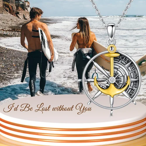 Miniatura 11 de PROESS Collar de plata de ley con colgante de montaña y sol de semilla de mostaza/masónico/brújula para mujeres y hombres, collar con colgante
