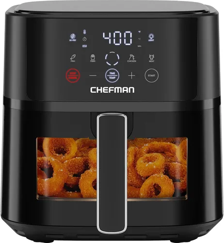 Miniatura 10 de Chefman - Freidora de aire de 6 QT compacta para comidas rápidas y fáciles en minutos, cuenta con tecnología Hi-Fry para una textura extra