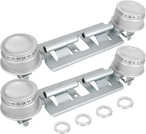 Kit de quemador doble WB16K10026 WB29K17 Ensamble de quemador doble para estufa a gas Compatible con General Electric Hotpoint Reemplaza el quemador