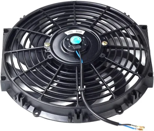 Miniatura 3 de Ventilador delgado de 12 pulgadas Push Pull Radiador eléctrico Ventilador de refrigeración Kit de montaje de 12 V Negro Universal (12 pulgadas)