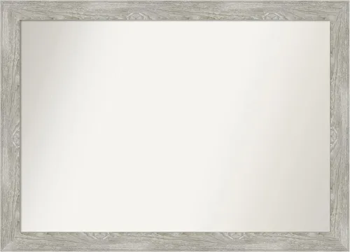 Miniatura 26 de Amanti Art Espejo de baño gris para sobre el fregadero, 31 x 48 pulgadas, espejo de tocador rectangular estrecho de color gris, marco de madera
