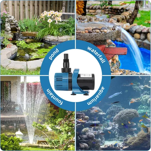 Miniatura 8 de TONGCHANT Bomba de estanque, 3000 GPH y elevación de 18 pies, bomba de agua sumergible de 150 W para fuente de estanque de peces en cascada