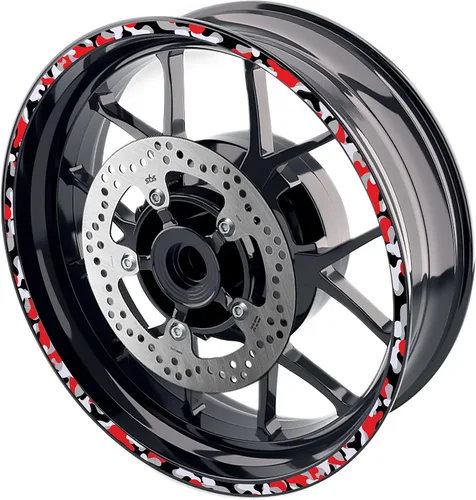 Miniatura 31 de MC MOTOPARTS Pegatinas de llanta exterior de 17 pulgadas C02B compatibles con YZF R125 MT125 MT07 MT10 MT25 FZ25 MT03 (azul)