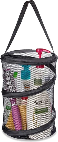 Miniatura 19 de Organizador personal de baño de 8" x 6", con 3 compartimientos grandes para organizar accesorios y con un agujero de drenaje en la parte inferior