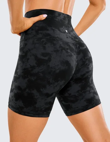 Miniatura 2 de CRZ YOGA ButterLuxe Pantalones cortos de ciclismo para mujer, de elastano, de tiro alto, 6 pulgadas, para entrenamiento, correr, voleibol y yoga