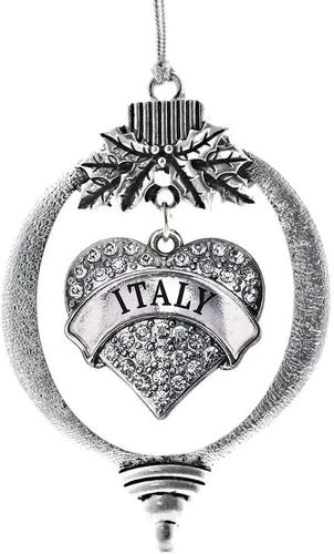 Miniatura 184 de Inspired Silver Adornos festivos de dije de corazón pave de plata con circonitas cúbicas