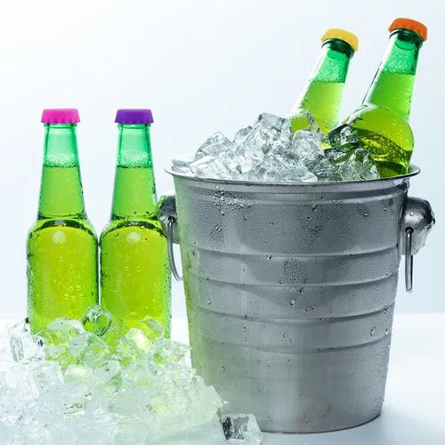 Miniatura 6 de 24 tapas de botella de goma de silicona, 12 colores reutilizables para cerveza casera, refrescos, botella de vino, botella de cerveza, botellas