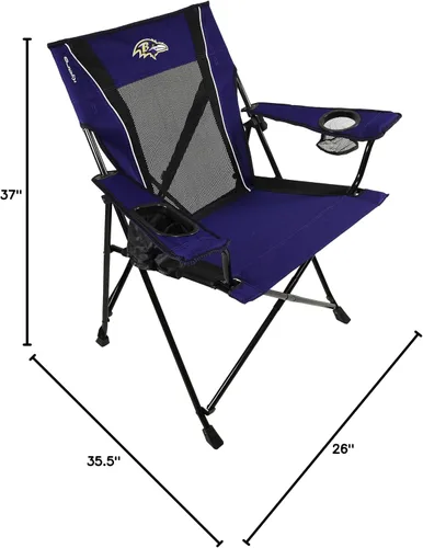 Miniatura 3 de Kijaro Silla Plegable Sports Fan, 26" L x 35.5" W x 37" H, Baltimore Ravens