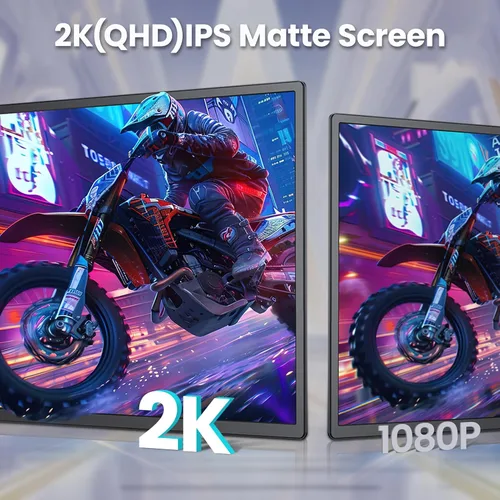 Miniatura 2 de Monitor portátil 2K 180Hz, 23.8 pulgadas, 2560 x 1440 QHD 120% SRGB IPS FreeSync Monitor para juegos, USB-C HDMI, grande, trabajo, hogar, oficina