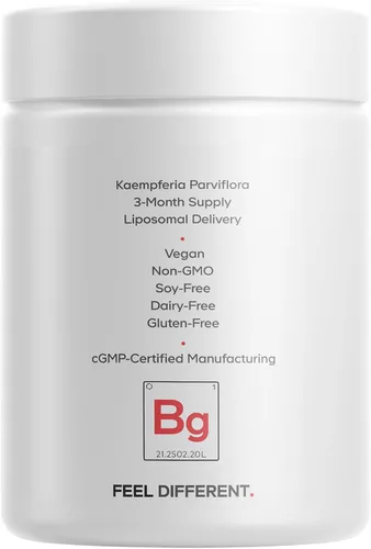 Miniatura 9 de Codeage Jengibre Negro Liposomal 500 mg, Kaempferia Parviflora, 90 Cápsulas Jengibre negro liposomal 500mg por porción (Kaempferia parviflora)