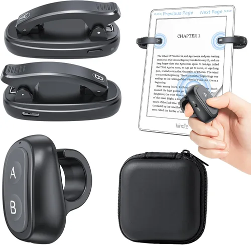 Miniatura 8 de Anillo de Dedo Control Remoto Pasador de Páginas de Kindle, Pulsador Inalámbrico Recargable para Kindle Paperwhite, Lectores Electrónicos y Cámara