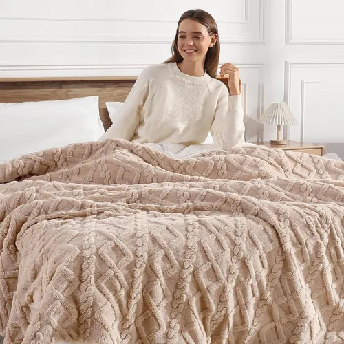 Manta Térmica Eléctrica Tamaño Queen - 84"x90" de Control Dual Lavable, Mantas Térmicas para Cama con Calentamiento Rápido y Protección contra Beige