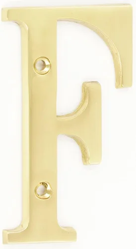 Miniatura 23 de ZW Hardware B100 Letra M de latón macizo de latón brillante de 4 pulgadas