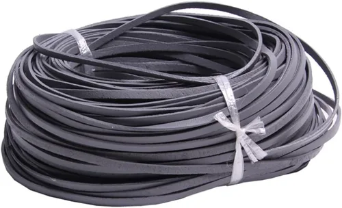 Miniatura 16 de Cuerda de cuero genuino de 21 yardas, cuerda plana de cuero trenzado para hacer joyas, collares, pulseras, cordones de zapatos, correas de bolsa