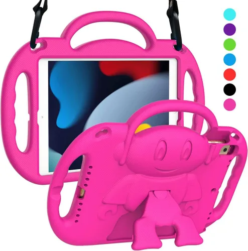 Miniatura 12 de SUPLIK Funda para niños para iPad de 9ª/8ª/7ª generación (10.2 pulgadas, 2021/2020/2019), Funda resistente a niños para iPad de 10.2" con asa