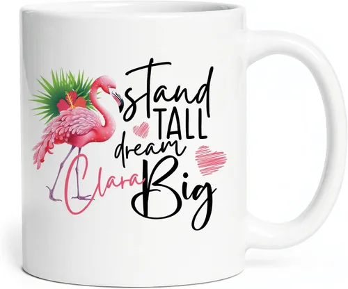 Miniatura 22 de Taza de flamenco personalizada 2023, Flock Of Flamingo Mug para cumpleaños de los amantes del flamenco, taza de café personalizada de flamenco