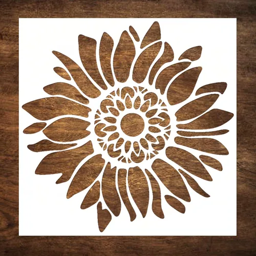 Miniatura 9 de DLY LIFESTYLE 2 plantillas de mandala para pintar en madera, lienzo, papel, tela, paredes y muebles, plantilla de flores, 6 x 6 pulgadas, plantillas