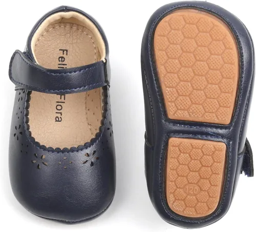 Miniatura 40 de Felix & Flora Zapatos de bebé de suela suave - Zapatos de bebé para caminar, mocasines, suela de goma, zapatos de cuna