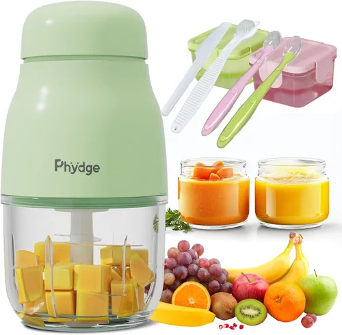 Miniatura 10 de Fabricante de Comida para Bebés, Licuadora Verde de Comida para Bebés, Fabricante de Puré de Comida para Bebés de 10 oz, Procesador de Alimentos