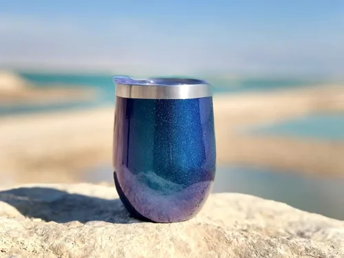 Miniatura 7 de CHILLOUT LIFE Vasos Tumblers de Vino de Acero Inoxidable de 12 onzas Paquete de 2 - Vasos de Vino con Aislamiento al Vacío de Doble Pared con Tapas