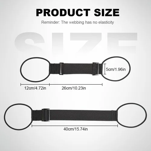Miniatura 2 de Correas de conector de equipaje ajustables fuertes y multiusos, añade una bolsa, maleta fácil de viajar, cinturón de sujeción elástico flexible