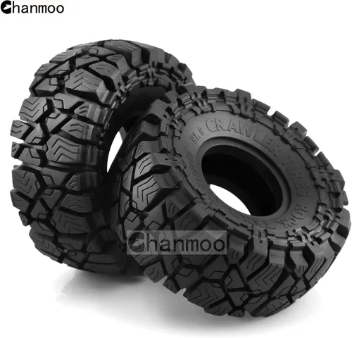 Miniatura 3 de 1.9 RC Crawler Neumáticos OD 4.528 in 1/10 Goma Suave Lodo Grappler Ruedas Neumáticos Con Espuma Para Escala 1/10 Rock Crawler Car Traxxas TRX4
