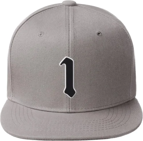 Miniatura 708 de Daxton Gorra clásica con visera de billete plano con letras del alfabeto inglés antiguo de la A a la Z