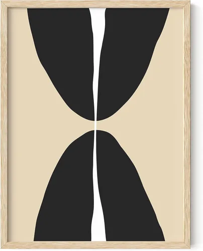 Miniatura 20 de HAUS AND HUES Póster de arte abstracto negro, impresión de pared abstracta negra, arte geométrico, decoración de arte abstracto, decoración de pared