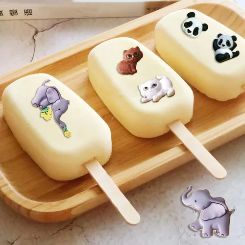Miniatura 7 de Mujiang Juego de 4 moldes para fondant de silicona con diseño de oso de unicornio y cabeza de gato, para pasta de goma de azúcar, caramelo