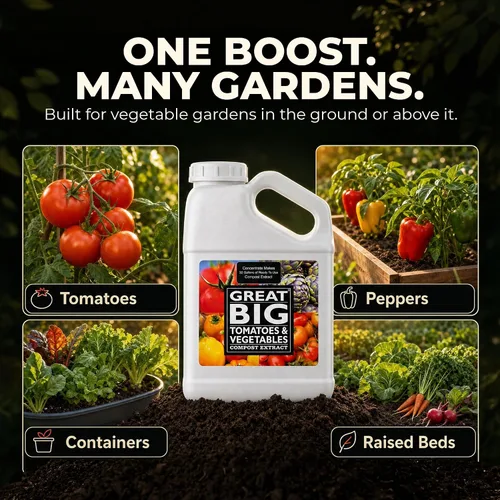 Miniatura 7 de Great Big Tomatoes and Vegetables - Fertilizante líquido Booster – Acondicionador orgánico de suelo, extracto de compost líquido con ácido húmico