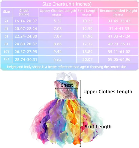 Miniatura 7 de Vestido tutú para niñas, vestido de tul con lentejuelas, vestido de princesa para niñas pequeñas, disfraz de fiesta de cumpleaños brillante