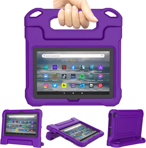 Miniatura 12 de Funda para tablet Amazon Fire 7 para niños (12ª generación, versión 2022), ligera, a prueba de golpes, apta para niños, funda para tablet Fire 7