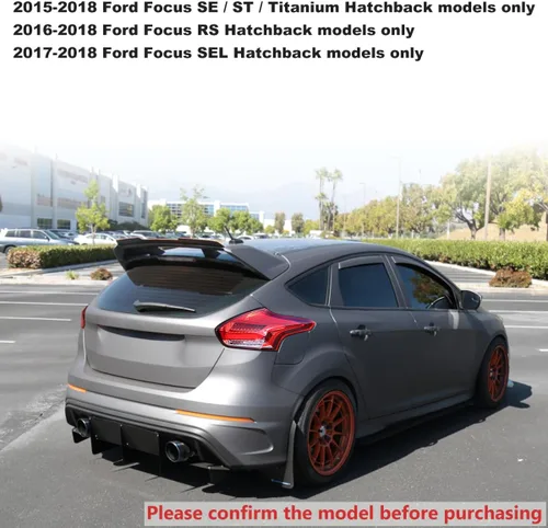 Miniatura 3 de SPEC-D TUNING Luces LED rojas de barra trasera Compatible con Ford Focus Se/St/Titanium Hatchback 2015-2018, Ford Focus Rs Hatchback 2016-2018