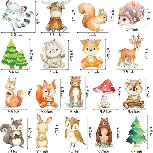Miniatura 3 de Decoraciones de fiesta de bosque, 20 piezas de animales del bosque, remolinos colgantes, animales del bosque, decoraciones de techo para decoración