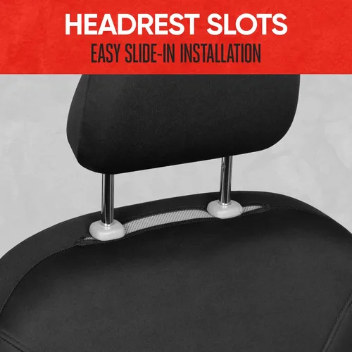 Miniatura 4 de Motor Trend SpillGuard 2 - Fundas de asiento negras para automóviles y fundas de asiento para camiones - Forro de neopreno, fundas de asiento Negro